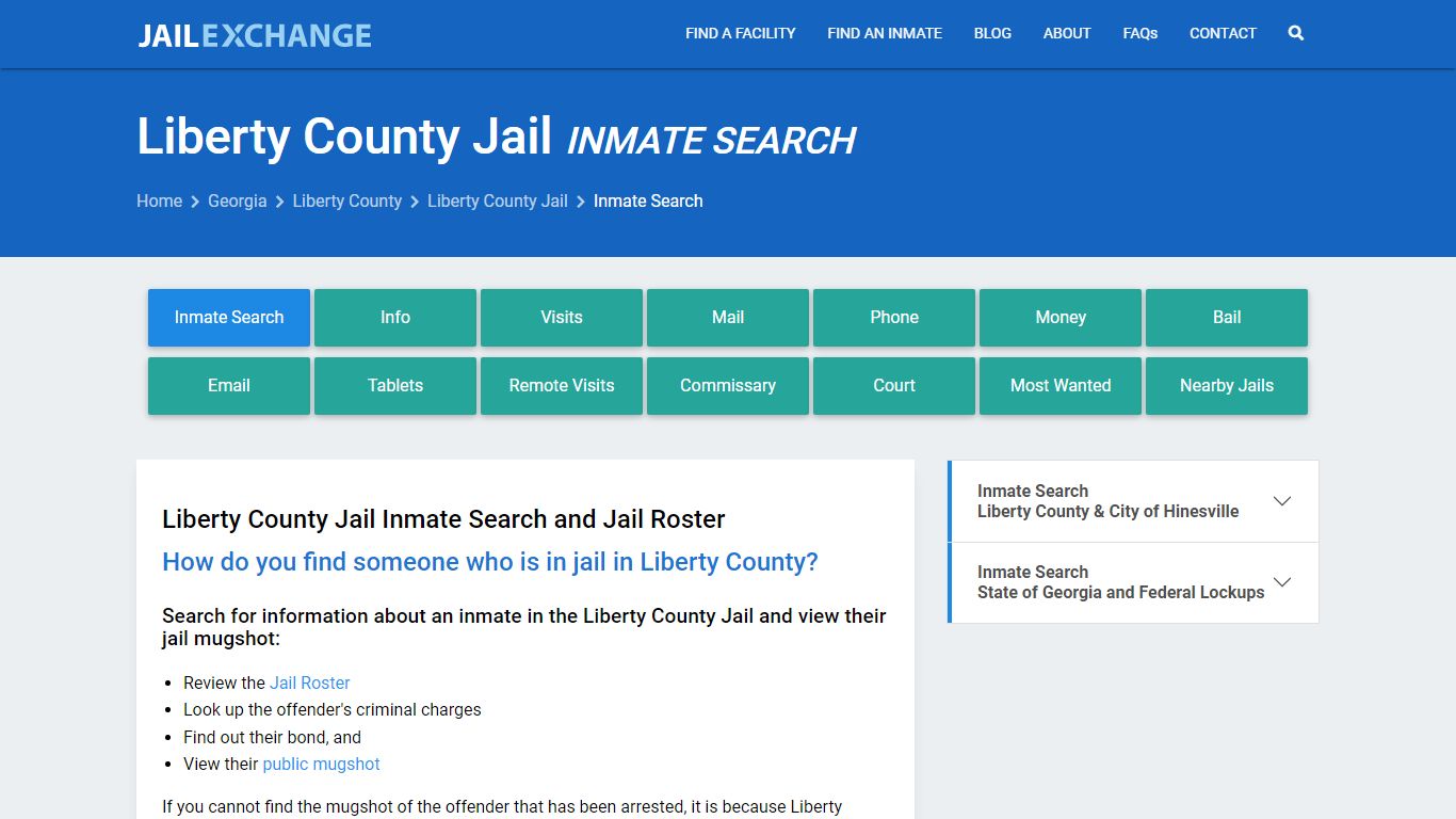Inmate Search: Roster & Mugshots - Liberty County Jail, GA
